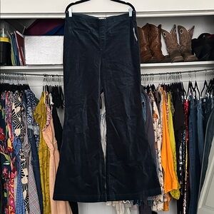 NWT Anthropologie Pilcro Velour Flare Pull on Pants